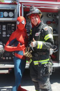 Eustis Buddy Break Spiderman with Firefighter